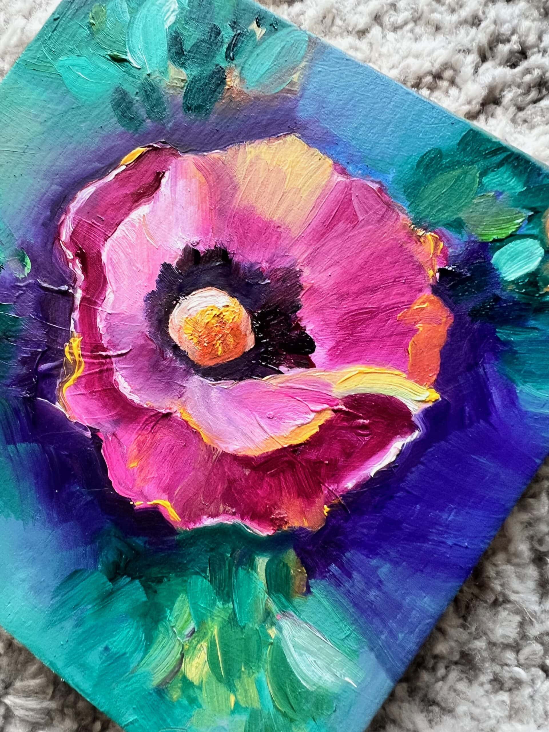 pink flower painting2